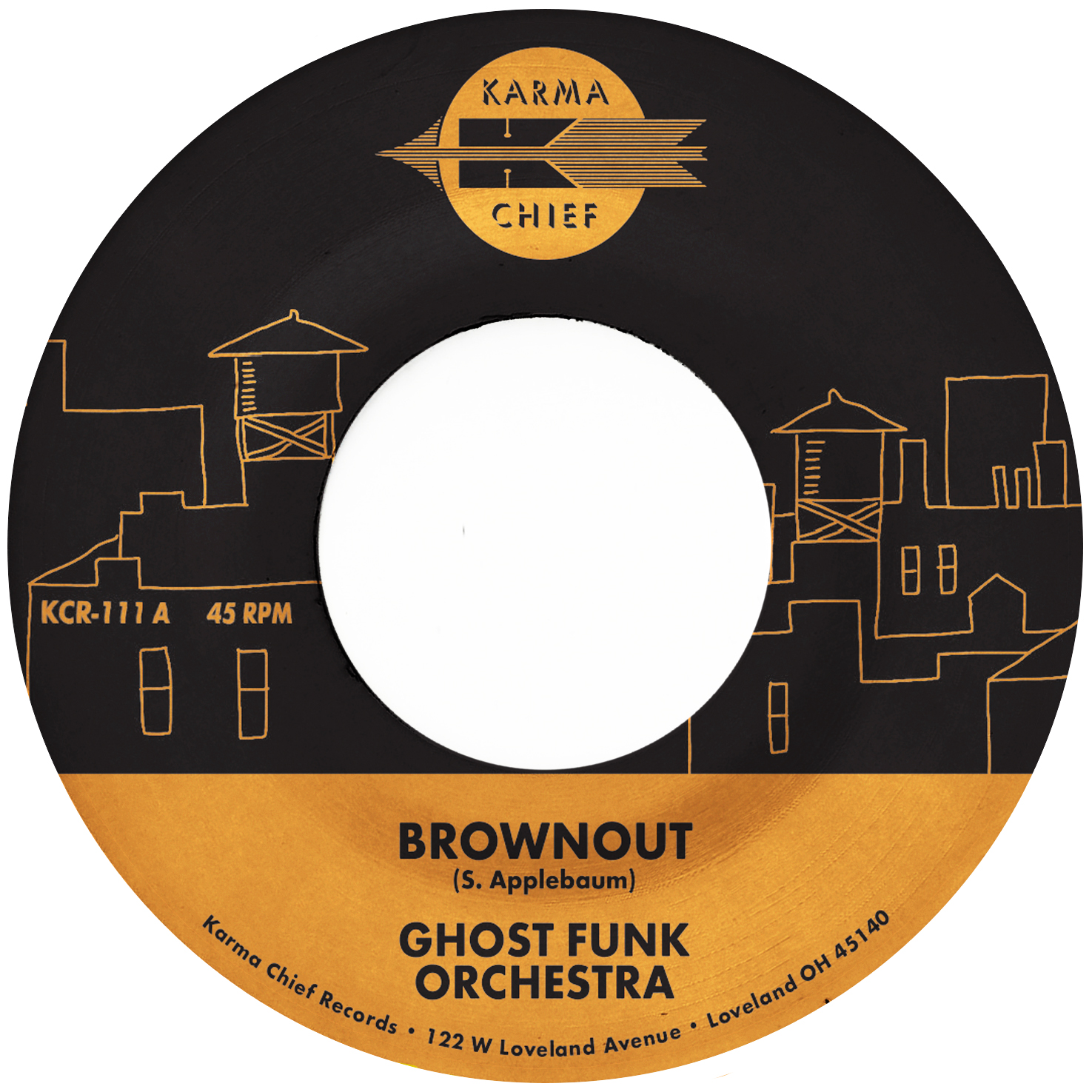 Ghost Funk Orchestra - Brownout / Boneyard Baile : 7inch(Red)