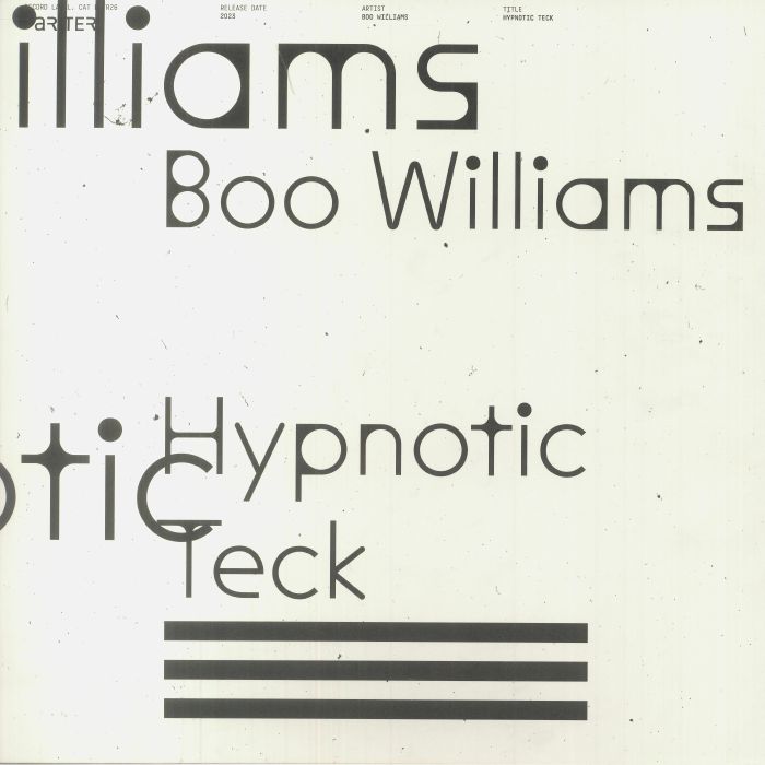 Boo Williams - Hypnotic Teck : 12inch