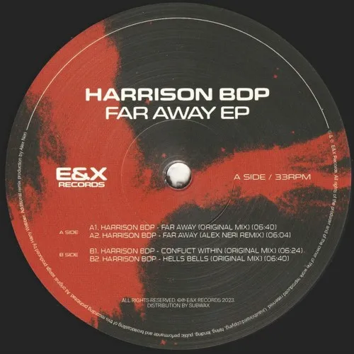 Harrison BDP - Far Away EP (Incl. Alex Neri Remix) : 12inch