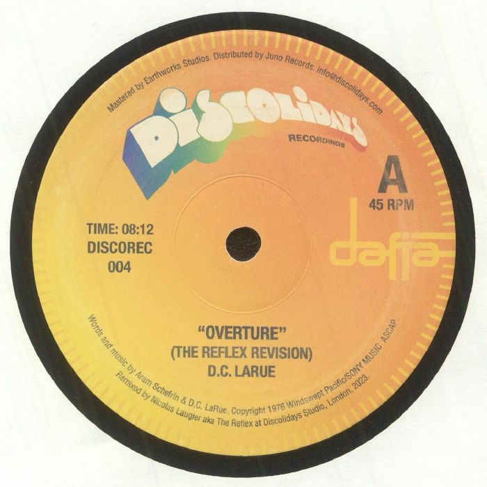 Dc Larue / The Reflex - Overture / O Ba Ba (The Reflex Revisions) : 12inch