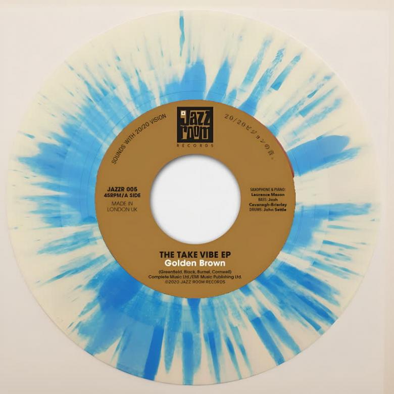 Take Vibe - Golden Brown (feat. Take Vibe) - Blue Splatter Vinyl : 7inch