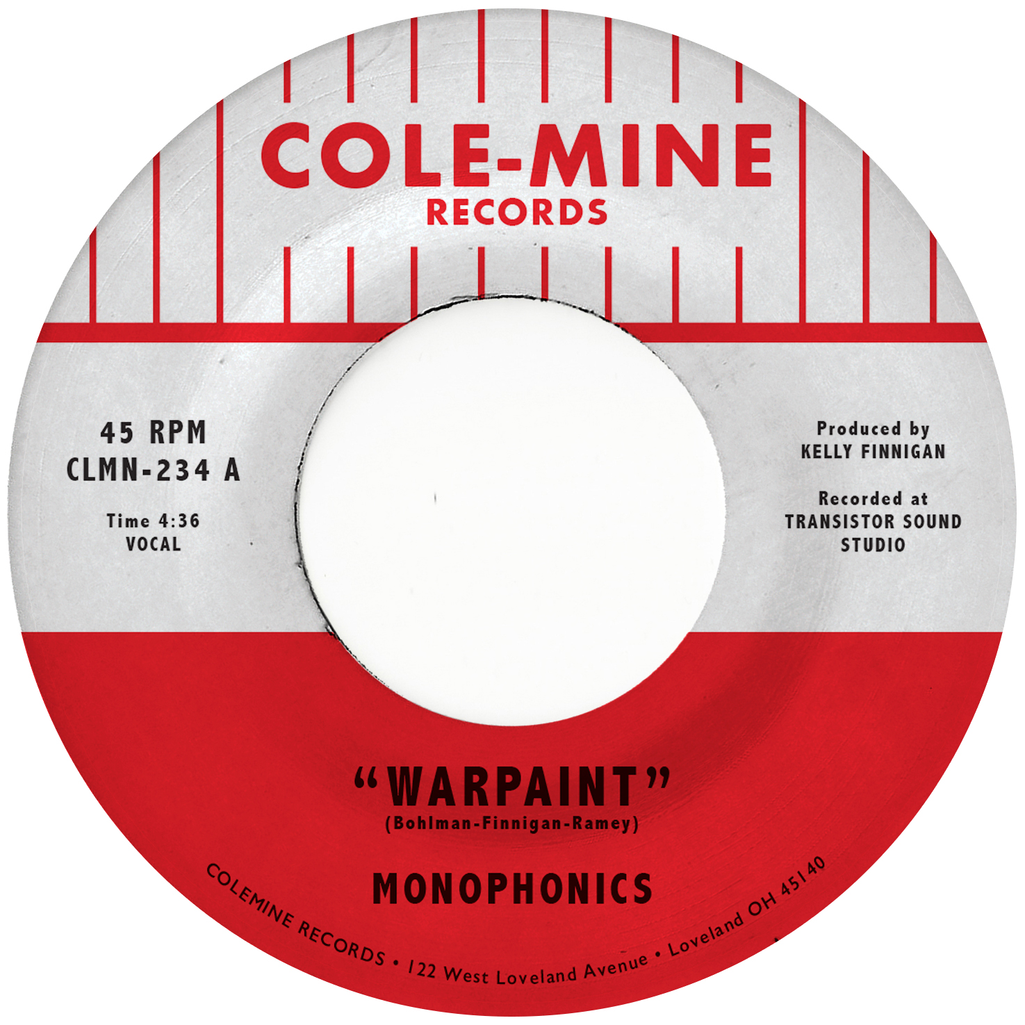 Monophonics & Kelly Finnigan - Warpaint / Crash & Burn : 7inch(Color)