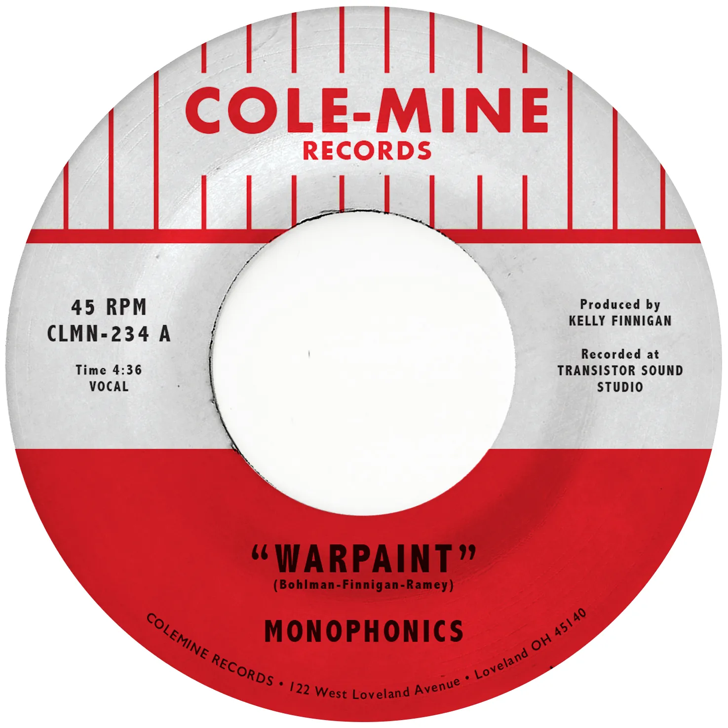 Monophonics & Kelly Finnigan - Warpaint / Crash & Burn : 7inch(Color)