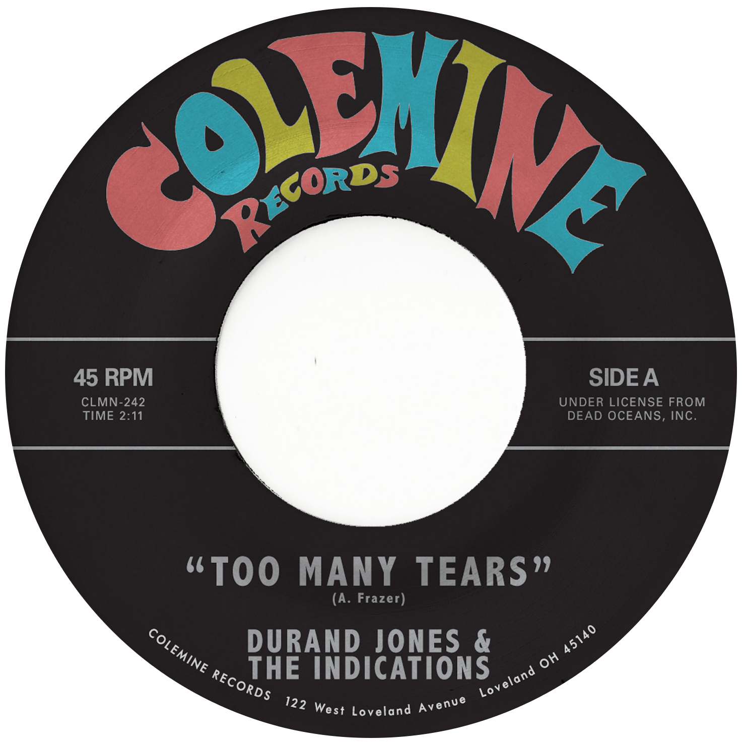 Durand Jones & The Indications - Too Many Tears / Cruisin' to the Parque : 7inch(Blue)