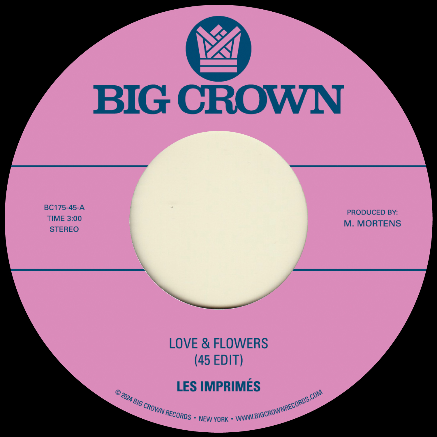 Les Imprimés - Love & Flowers (45 Edit) b/w You : 7inch