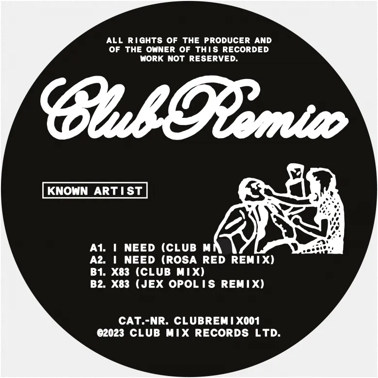 Known Artist - CLUBREMIX001 : 12inch