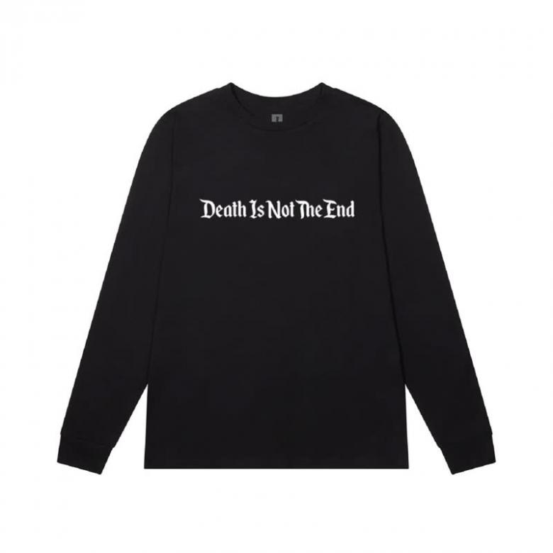 Death Is Not The End - Classic Logo Long Sleeve Tee（Large） : T-shirt（Large）