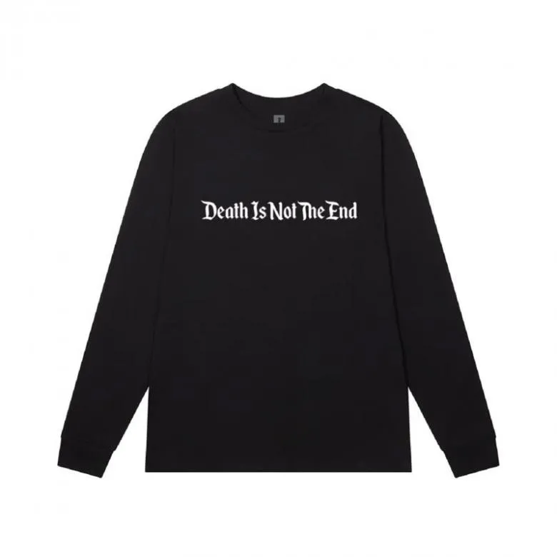 Death Is Not The End - Classic Logo Long Sleeve Tee（Large） : T-shirt（Large）