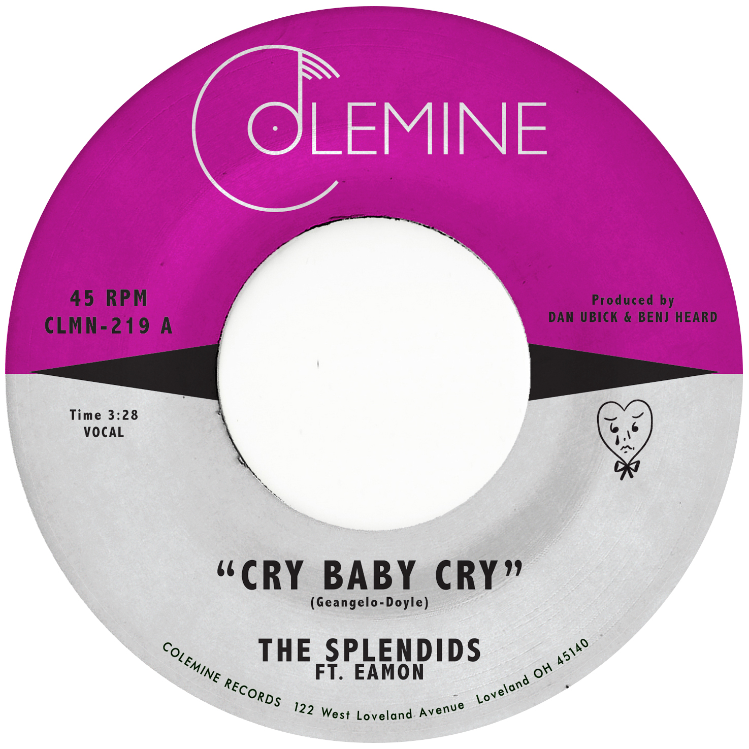 The Splendids & Eamon - Cry Baby Cry / Blame My Heart : 7inch