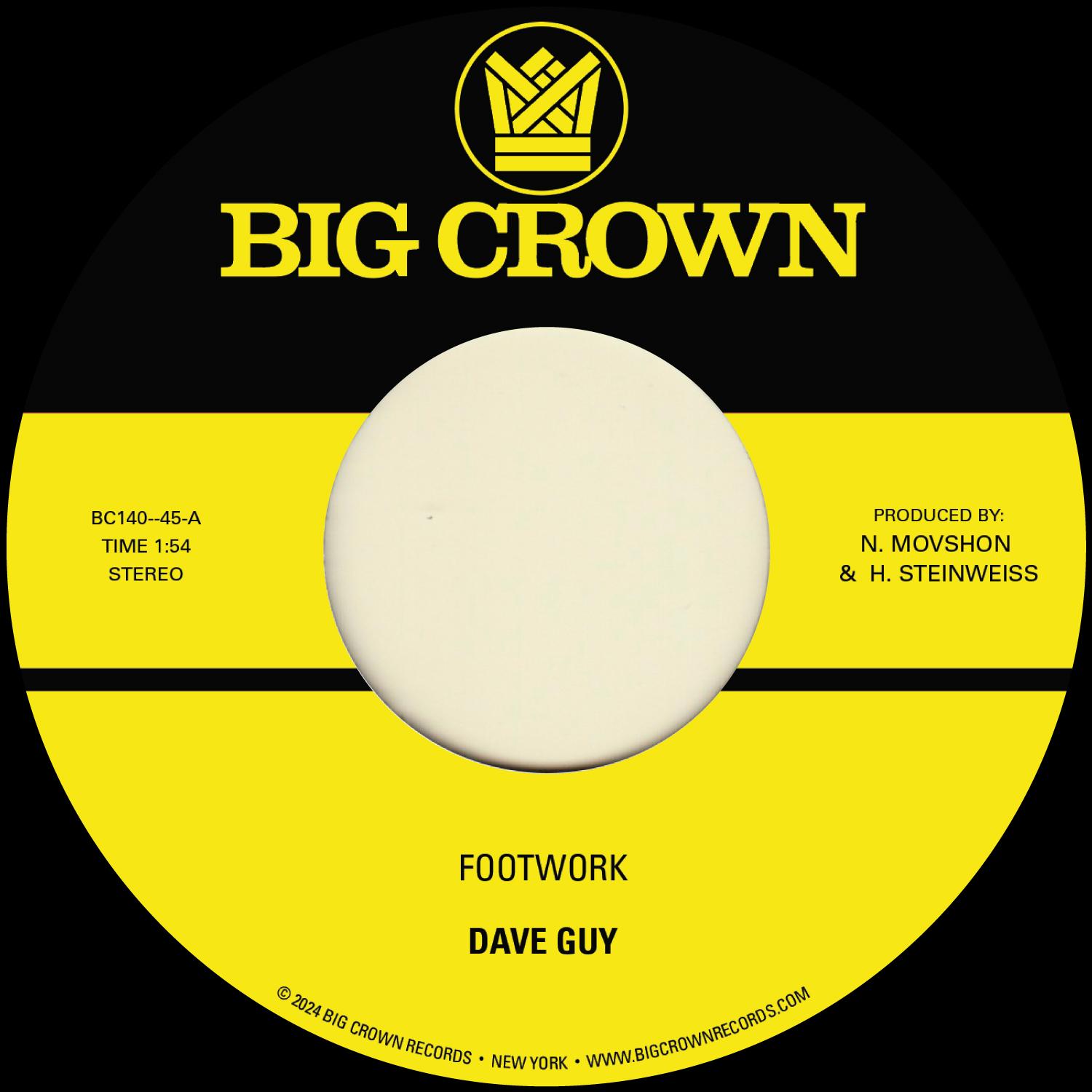 Dave Guy - Footwork b/w Morning Glory : 7inch