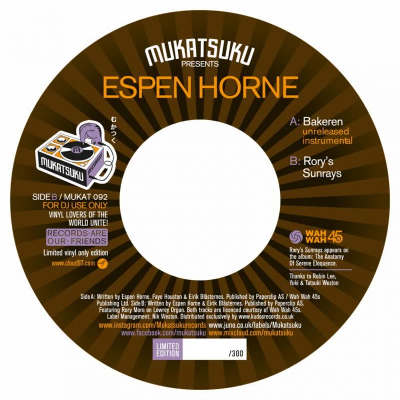 Espen Horne - Bakeren / Rory's Sunrays : 7inch