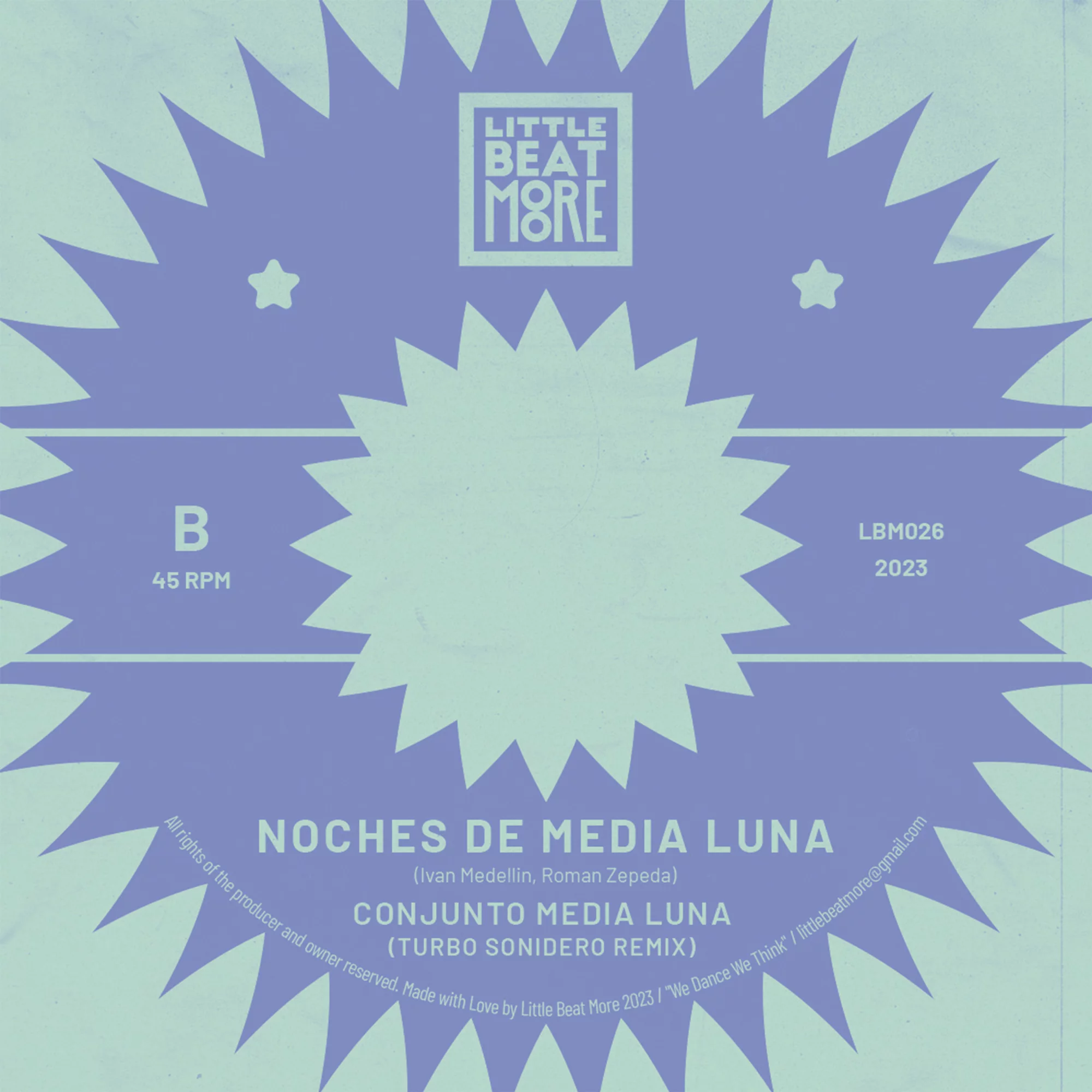 Conjunto Media Luna - Noches de media luna (incl. Turbo Sonidero Remix) : 7inch Excl