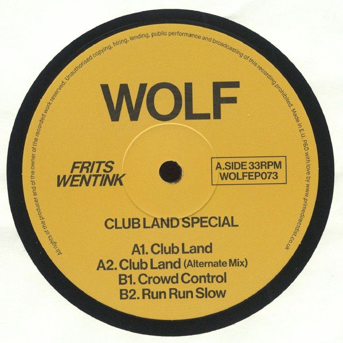 Frits Wentink - Club Land Special : 12inch