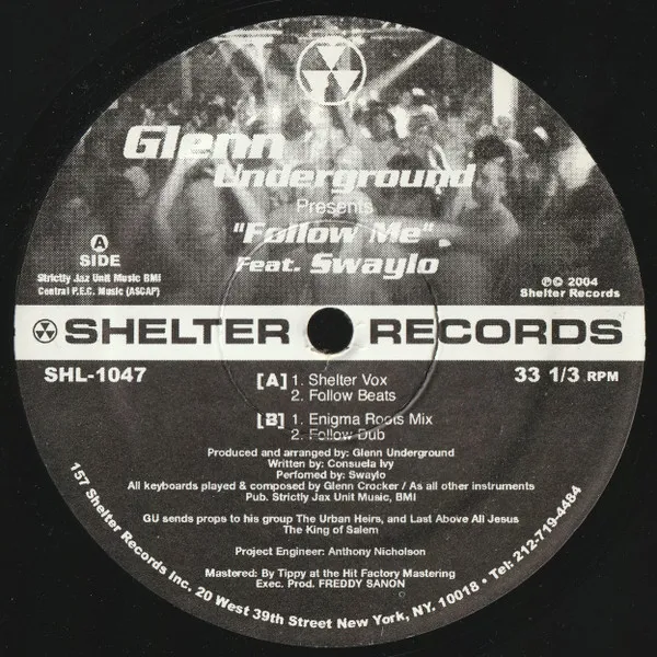 Glenn Underground Feat. Swaylo - Follow Me : 12inch