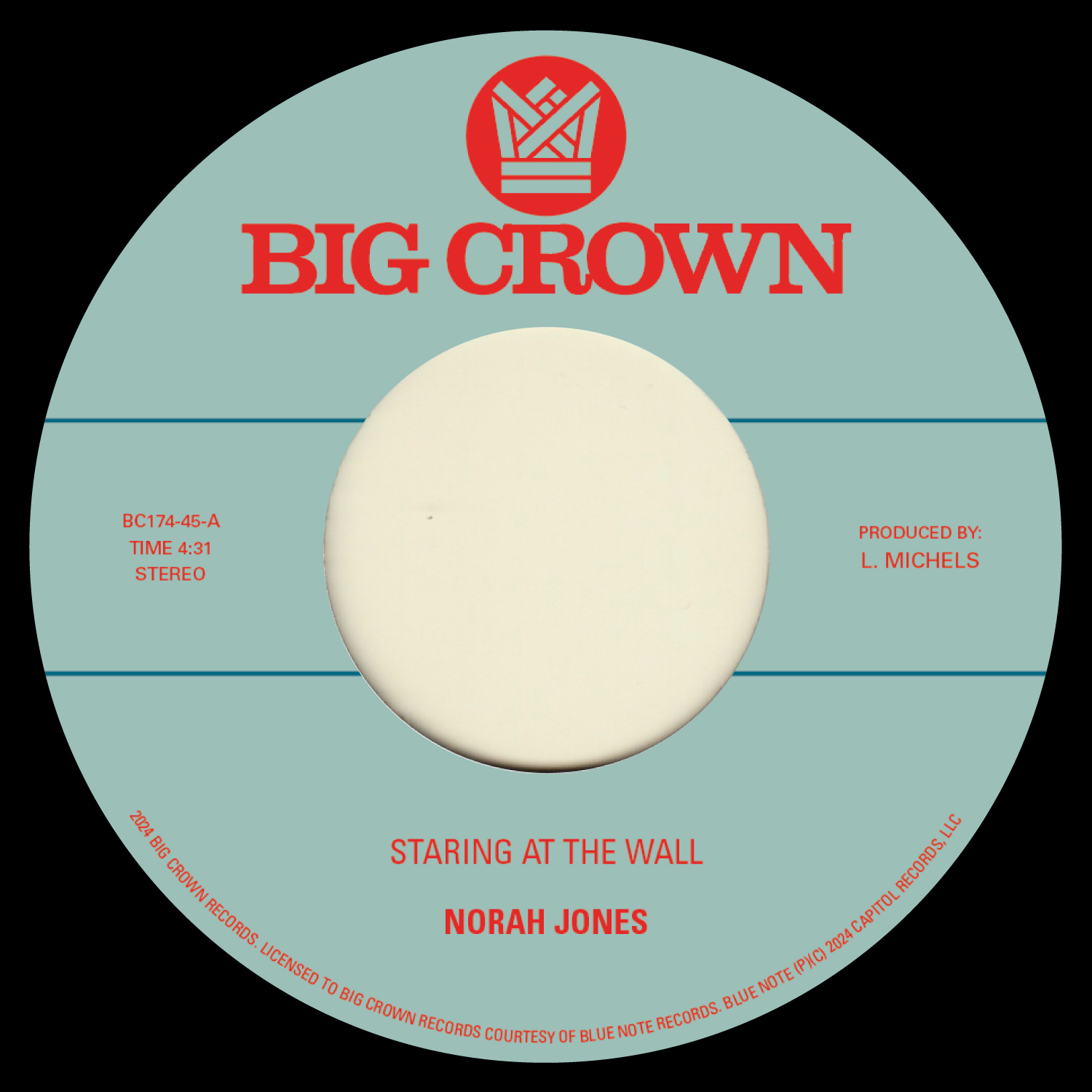 Norah Jones - Staring At The Wall b/w All This Time : 7inch