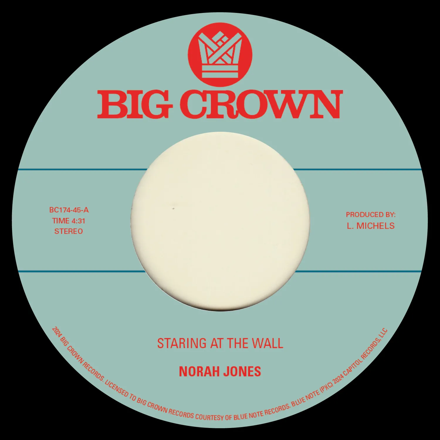 Norah Jones - Staring At The Wall b/w All This Time : 7inch