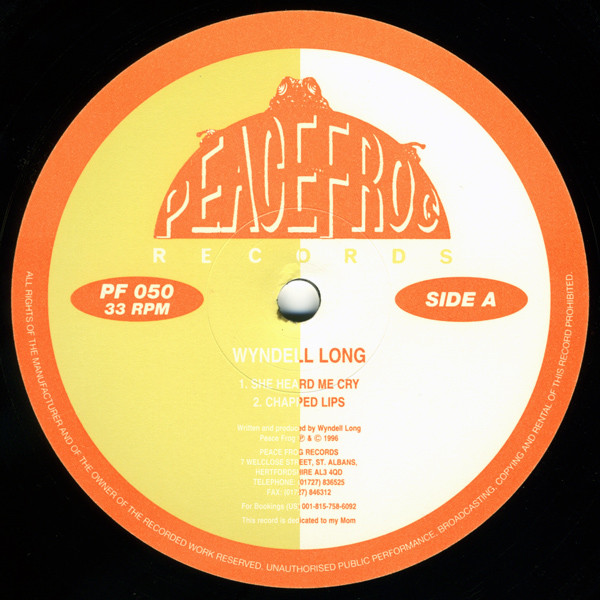 WYNDELL LONG - She Heard Me Cry : 12inch
