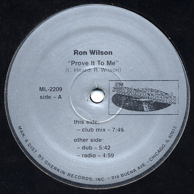 RON WILSON - Prove It To Me : 12inch
