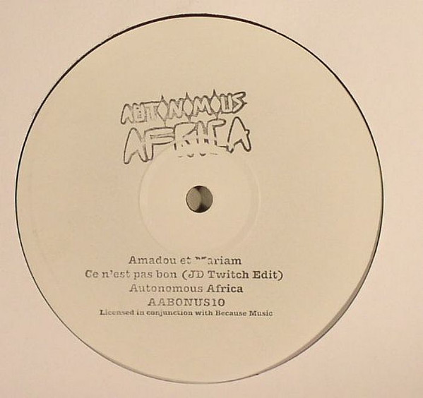 Amadou & Mariam - CE NEST PAS BON (JD TWITCH EDIT) : 10inch
