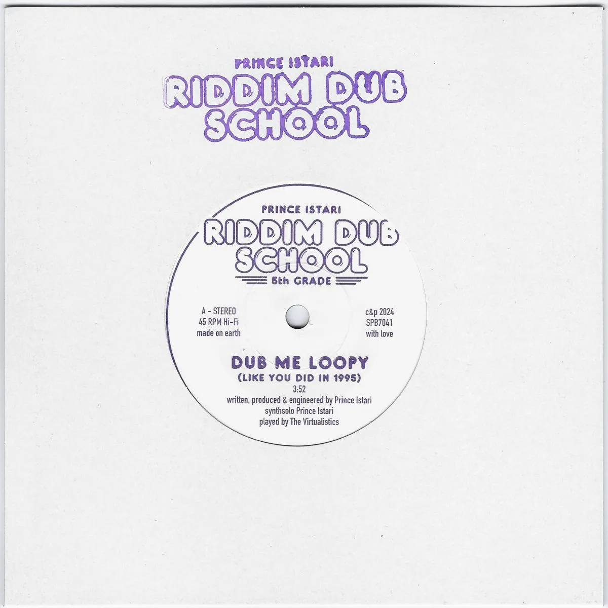 Prince Istari - Riddim Dub School 5th Grade : 7inch