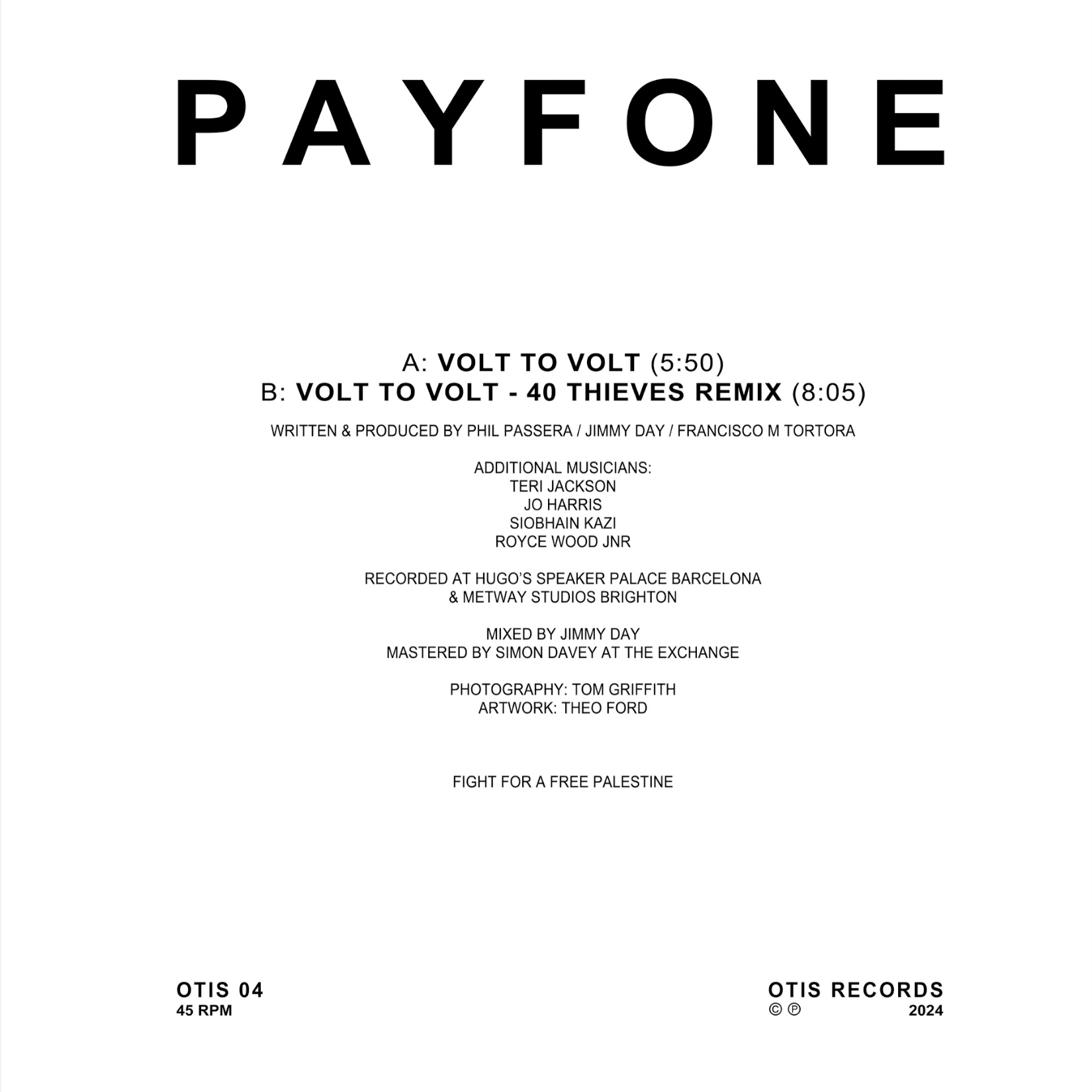 PAYFONE - Volt To Volt : 12inch