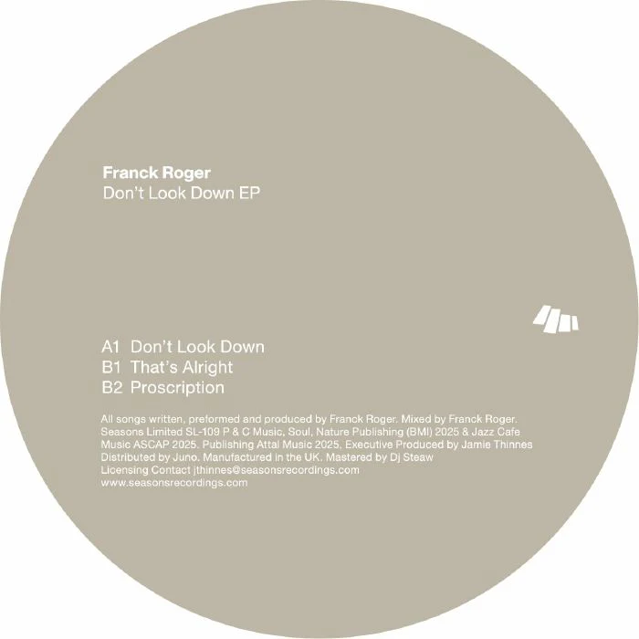 Franck Roger - Don't Look Down EP : 12inch