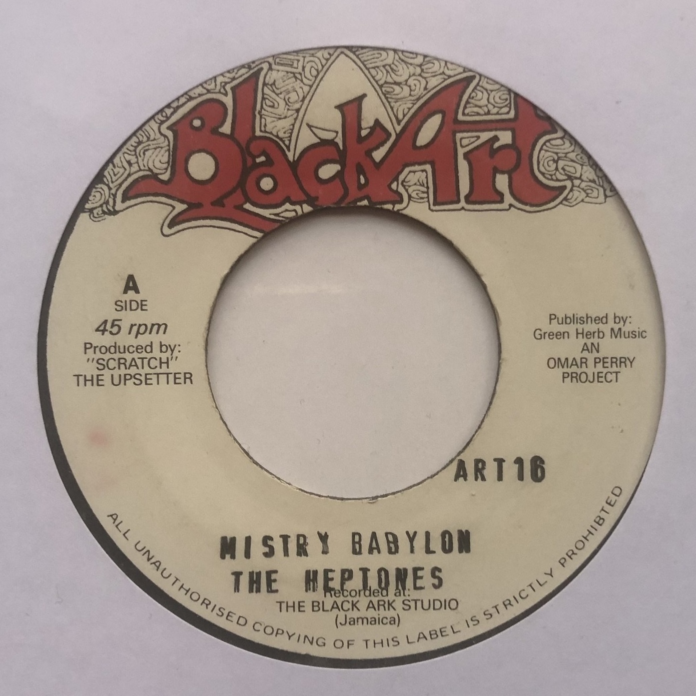 Heptones - MISTRY BABYLON : 7inch