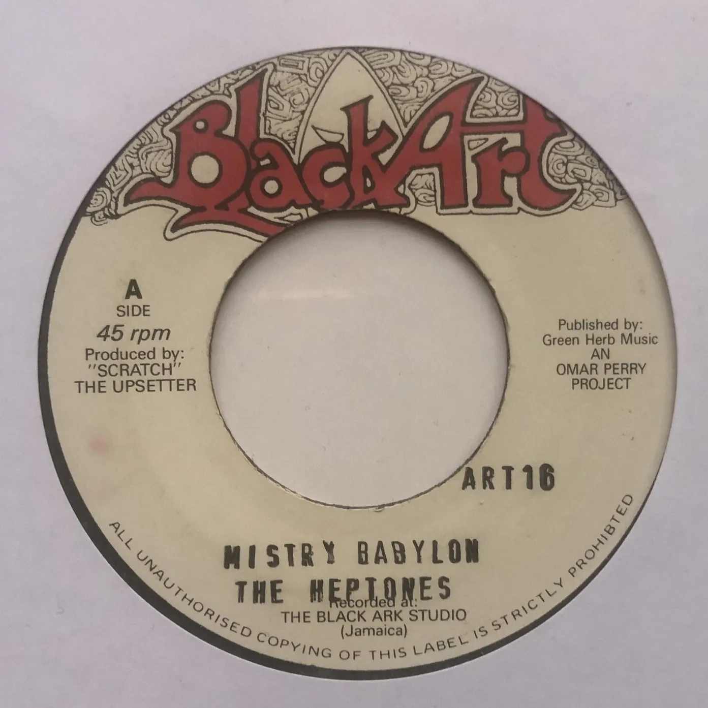 Heptones - MISTRY BABYLON : 7inch