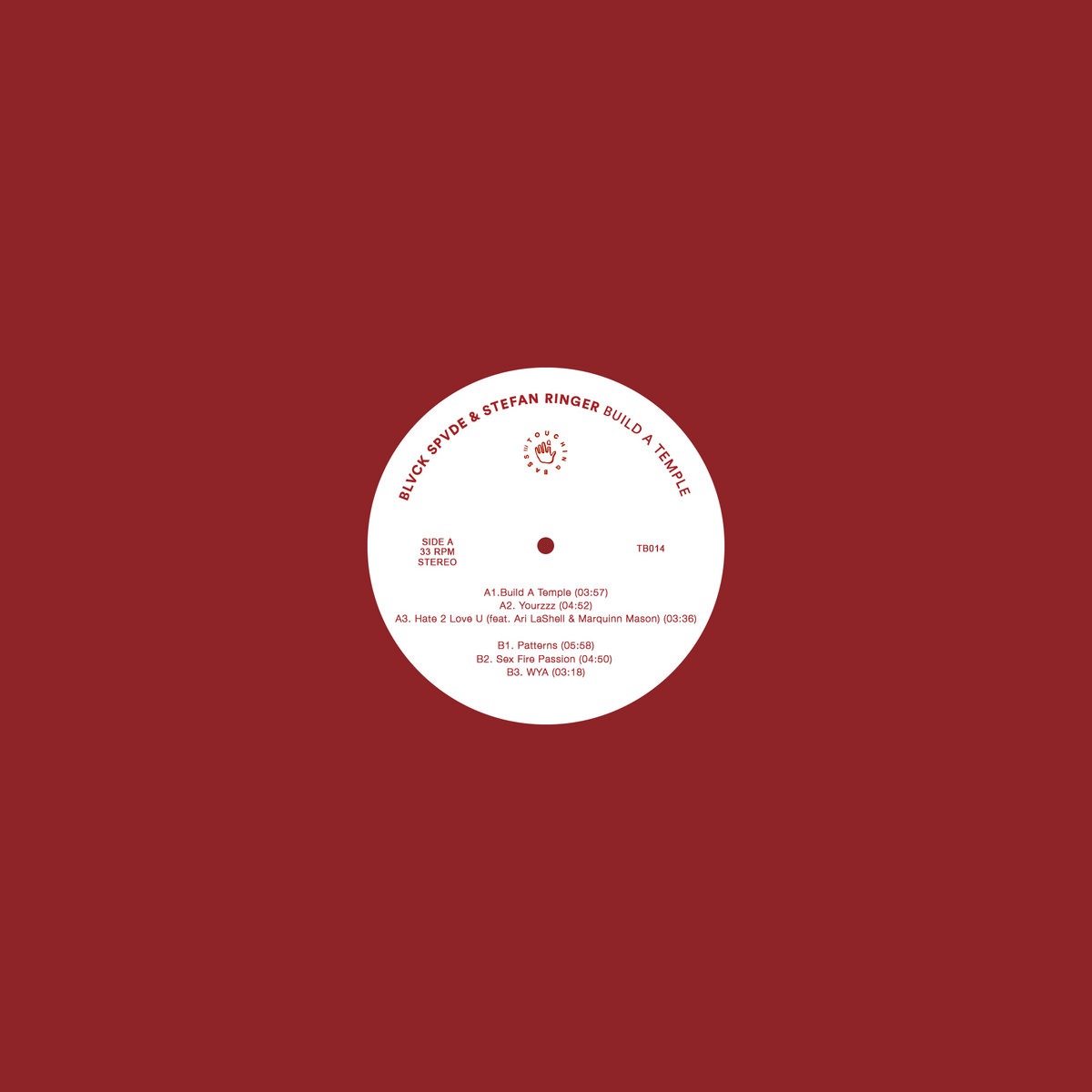 Blvck Spvde & Stefan Ringer - Build A Temple : 12inch