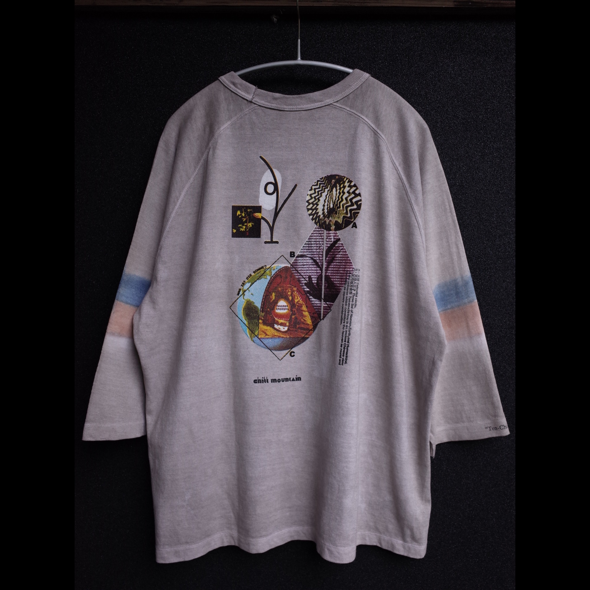 Mt.Chills - “Tawoyaka Branches” Collage 3/4 Sleeve Plants Dyeing ver Size L : Wear