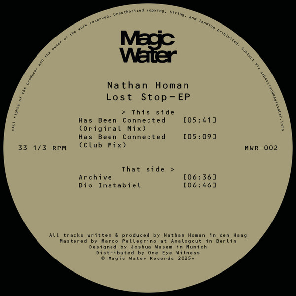 Nathan Homan - Lost Stop EP : 12inch