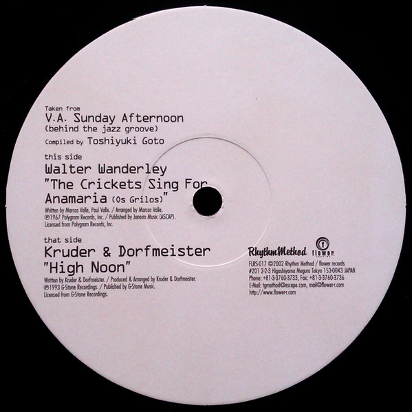 VARIOUS - Sunday Afternoon (Behind The Jazz Groove) : 12inch