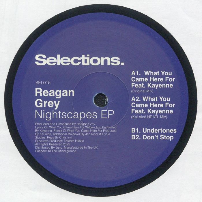 Reagan Grey - Nightscapes EP (feat Kai Alce remix) : 12inch