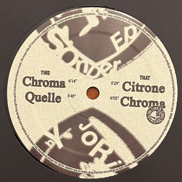 Jori - Sonder EP : 12inch