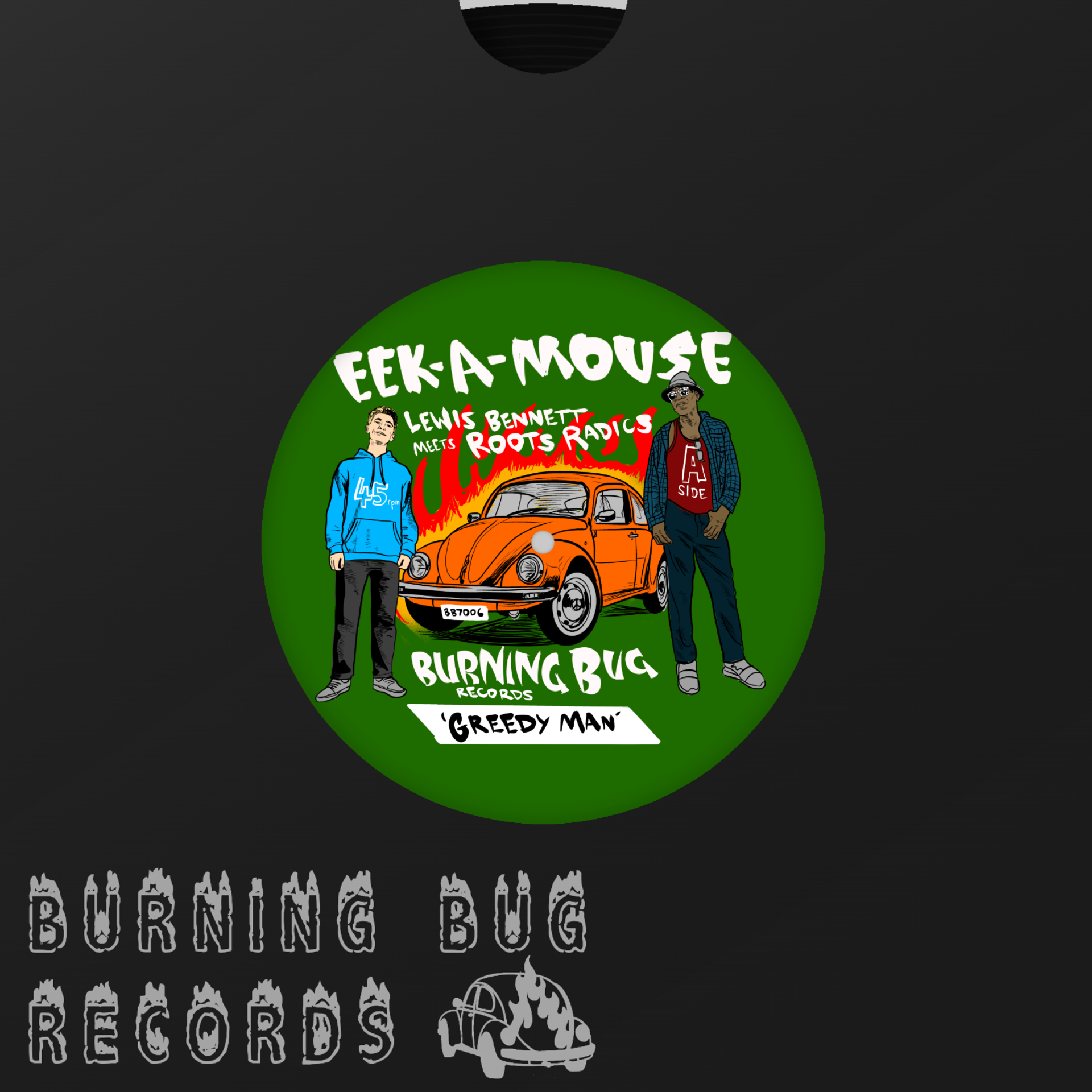 Lewis Bennett, Eek-A-Mouse & Roots Radics - Greedy Man : 7inch