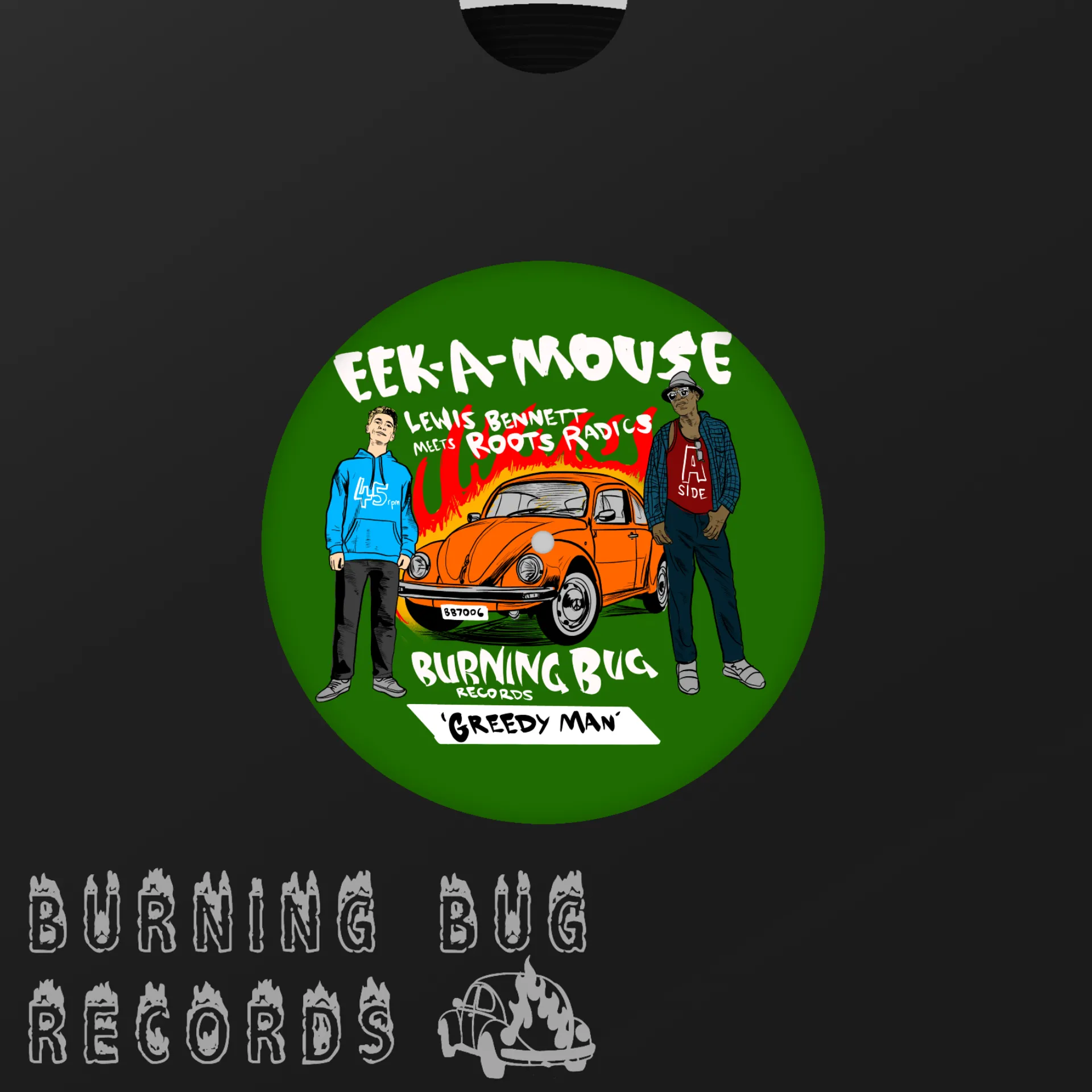 Lewis Bennett, Eek-A-Mouse & Roots Radics - Greedy Man : 7inch