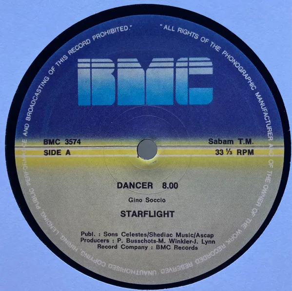 Starflight - Dancer / Dance To The Beat : 12inch