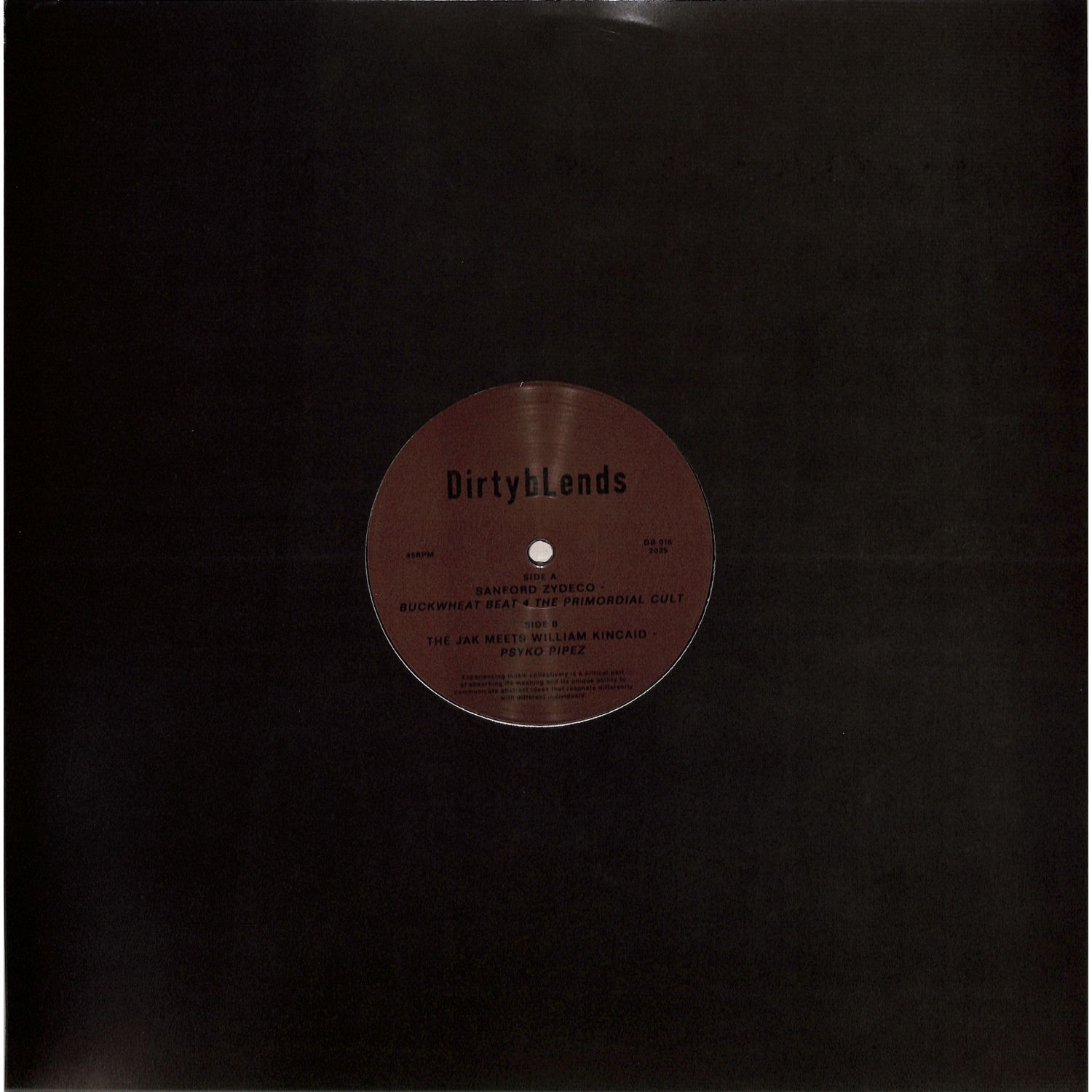 Sanford Zydeco / The Jak N Kincaid - Buckwheat Beat 4 The Primordial Cult / Psyko Pipez : 12inch