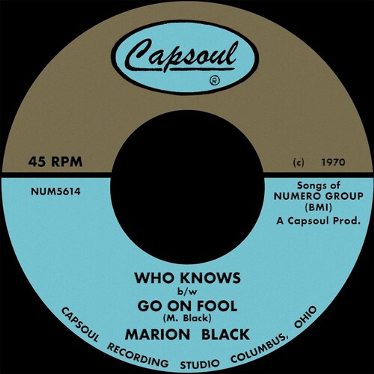 Marion Black - Go On Fool b/w Who Knows : 7inch