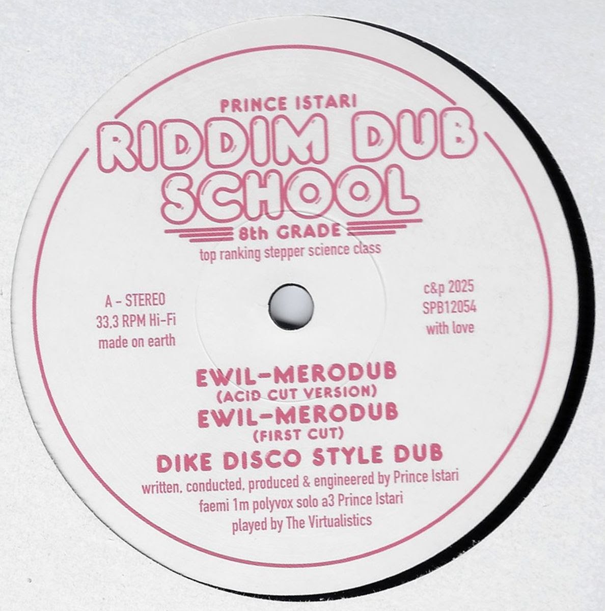 Prince Istari - Riddim Dub School 8th Grade : 12inch