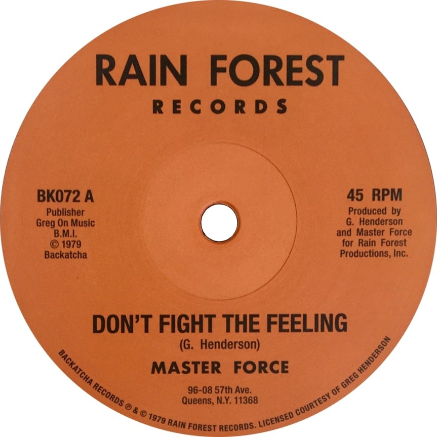 Master Force - Don't Fight The Feeling / Hey Girl : 12inch