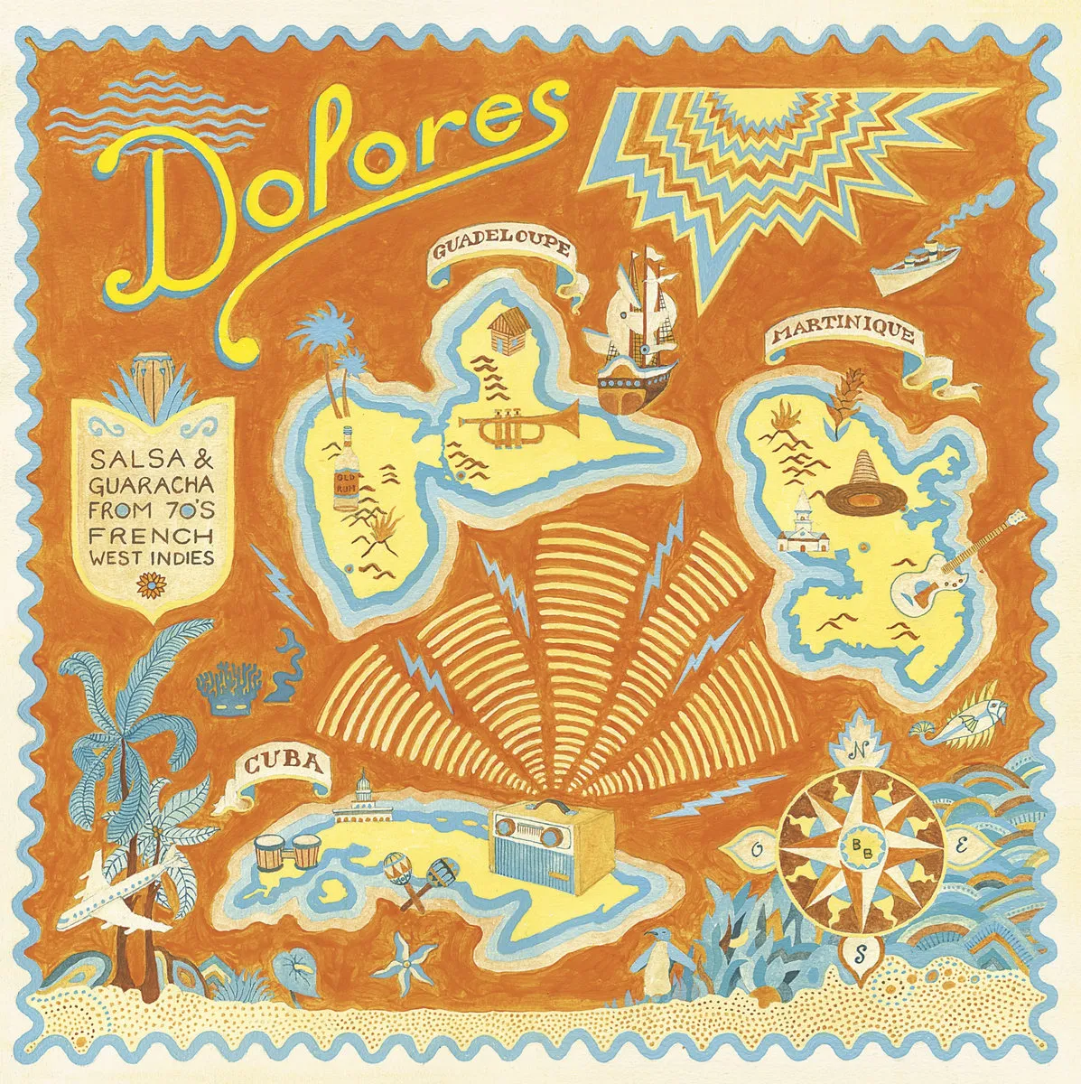 VARIOUS ARTISTS - DOLORES - SALSA & GUARACHA FROM 70'S FRENCH WEST INDIES : 2LP