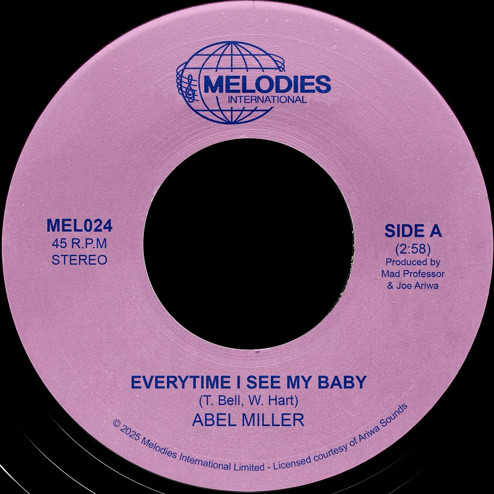 Abel Miller, Mad Professor - Everytime I See My Baby : 7inch Excl