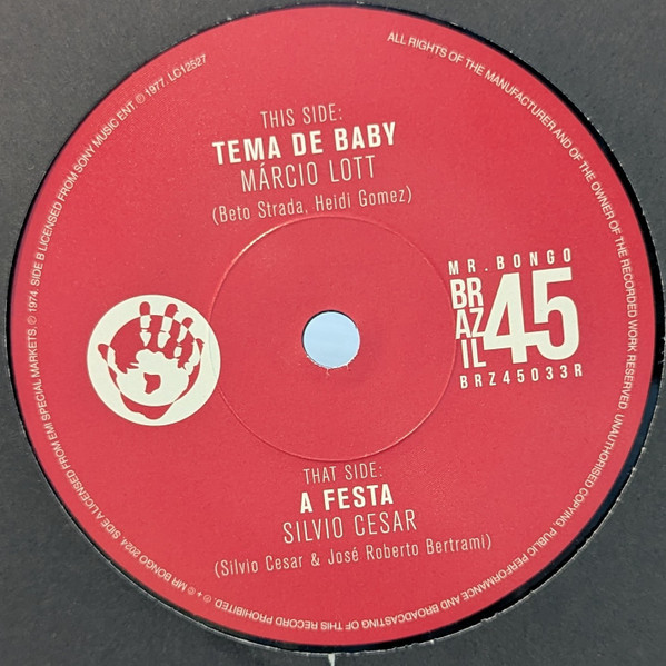 Marcio Lott / Silvio Cesar - Tema de Baby / A Festa : 7inch