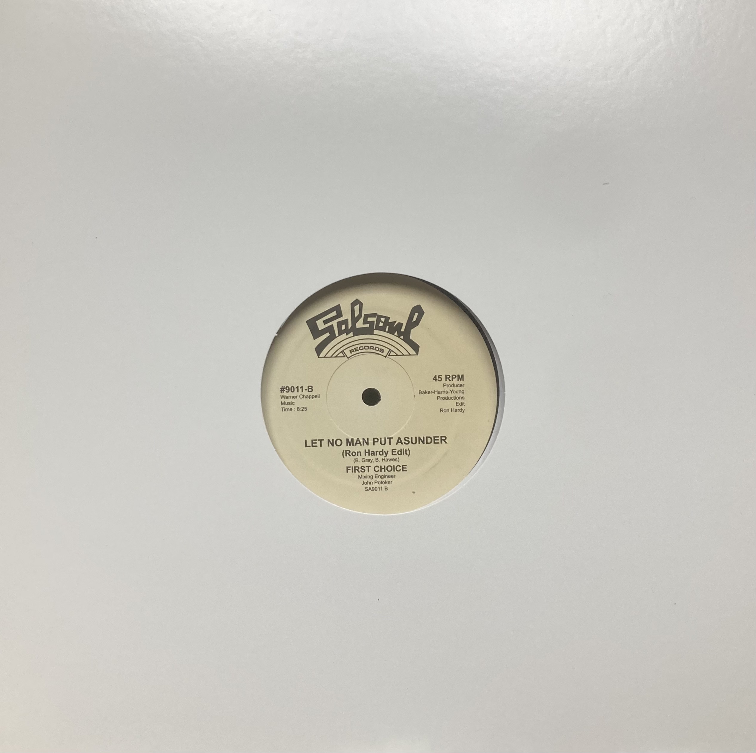 First Choice - Let No Man Put Asunder (Ron Hardy Edit) : 12inch