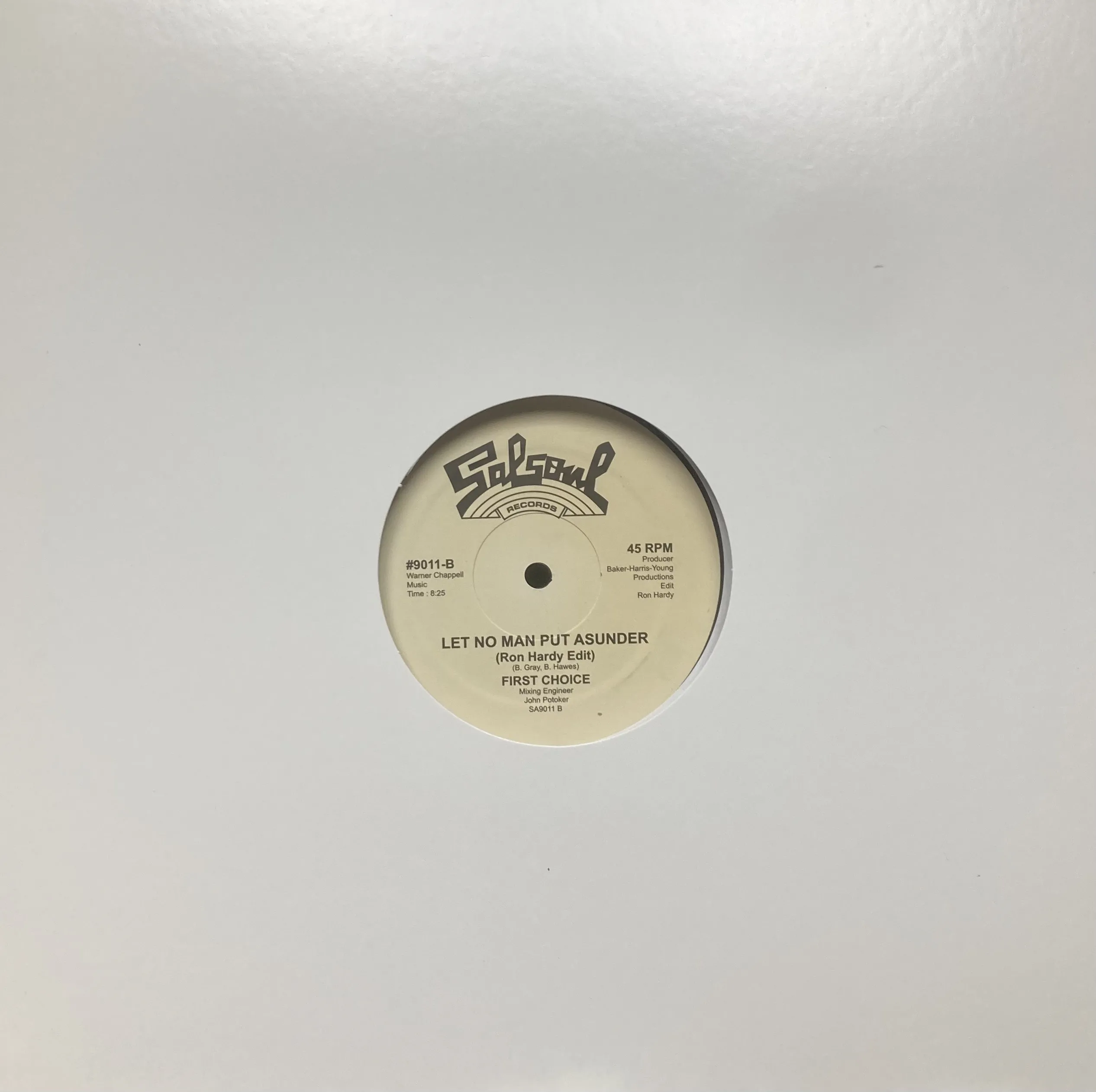 First Choice - Let No Man Put Asunder (Ron Hardy Edit) : 12inch