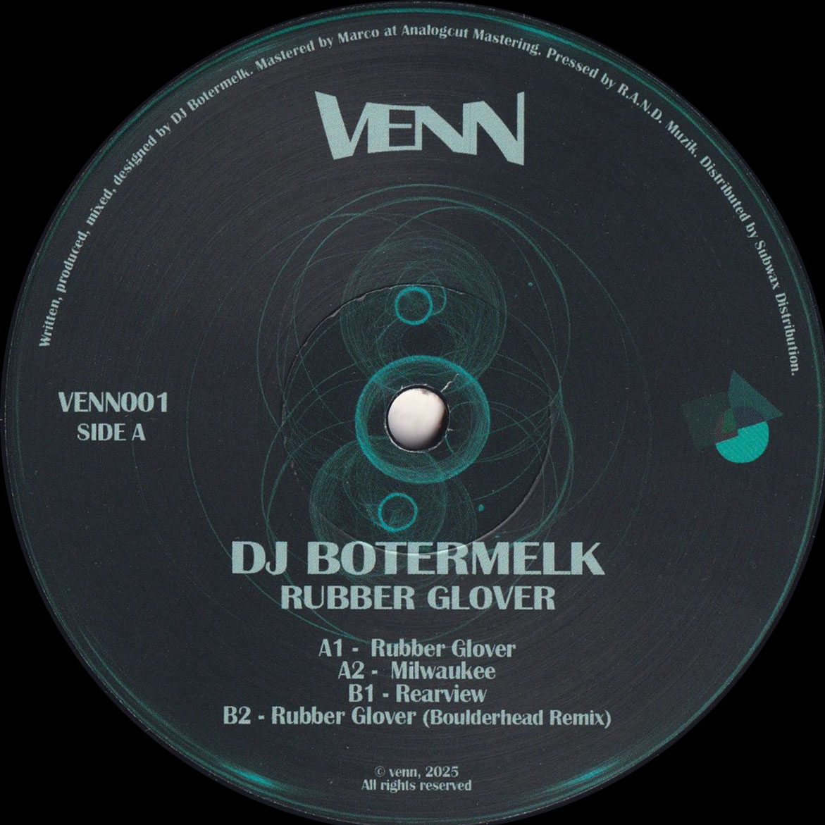 DJ Botermelk - Rubber Glover EP (Incl. Boulderhead Remix) : 12inch