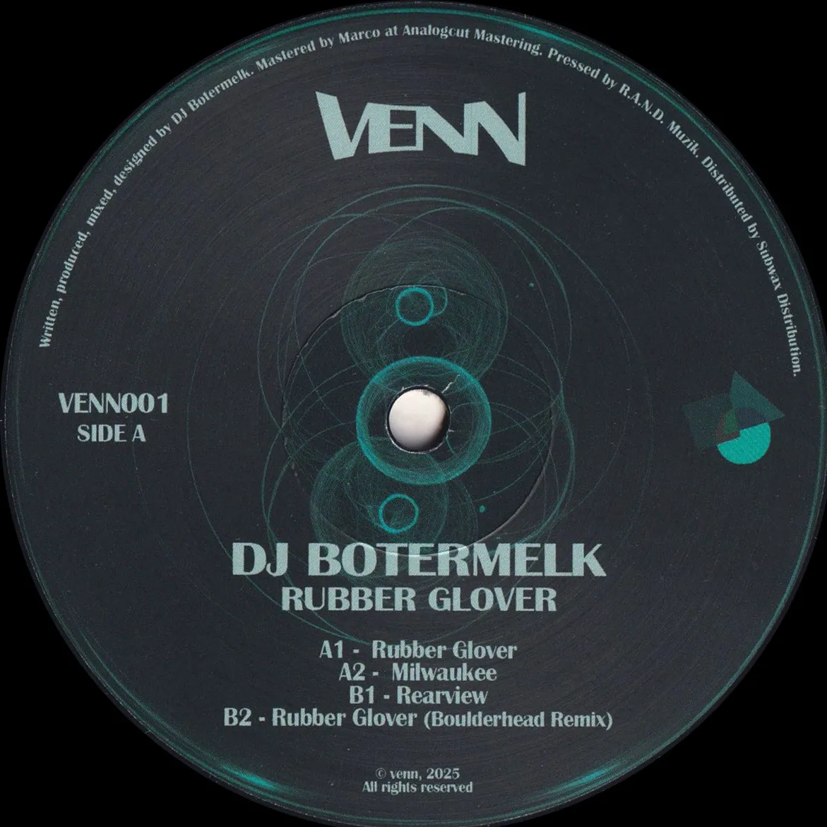 DJ Botermelk - Rubber Glover EP (Incl. Boulderhead Remix) : 12inch