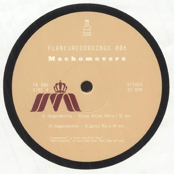 Machomovers - Jaegermeister (incl Oliver Dollar RMX) / Repress (Black Viny / Repress) : 12inch