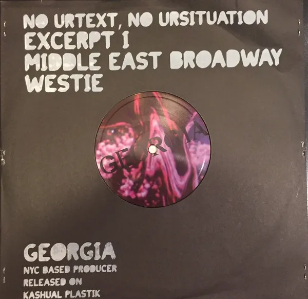 Georgia - No Urtext, No Ursituation : 10inch